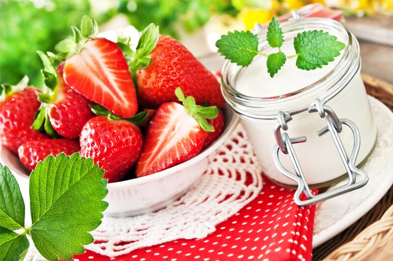 Strawberries and Yogurt