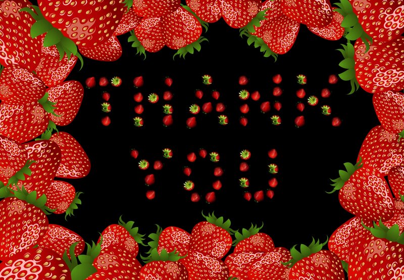Strawberries Forming Text — Red