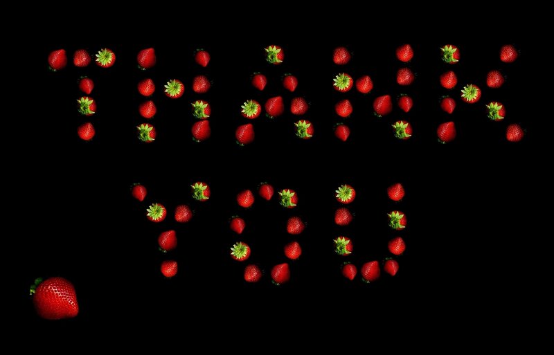Strawberries Forming Text