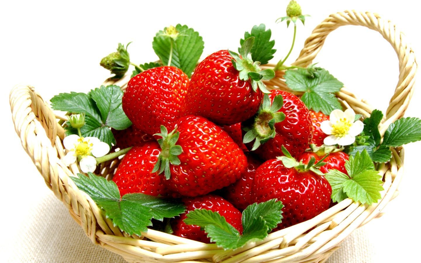 strawberries in a basket