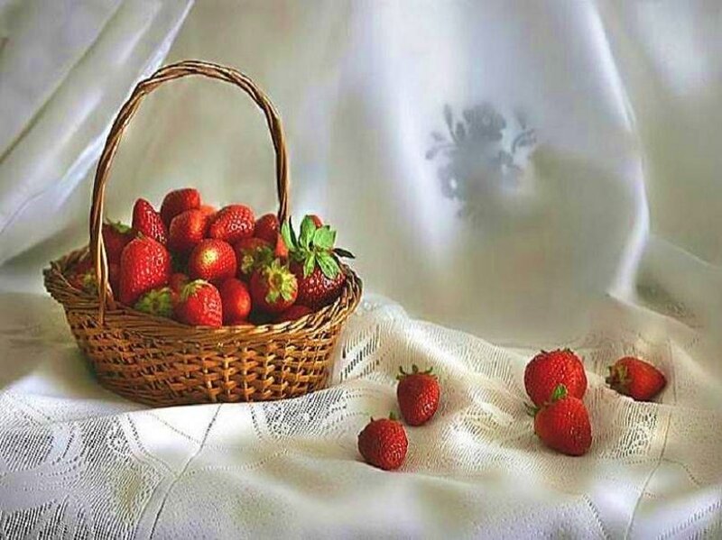Strawberries in a basket