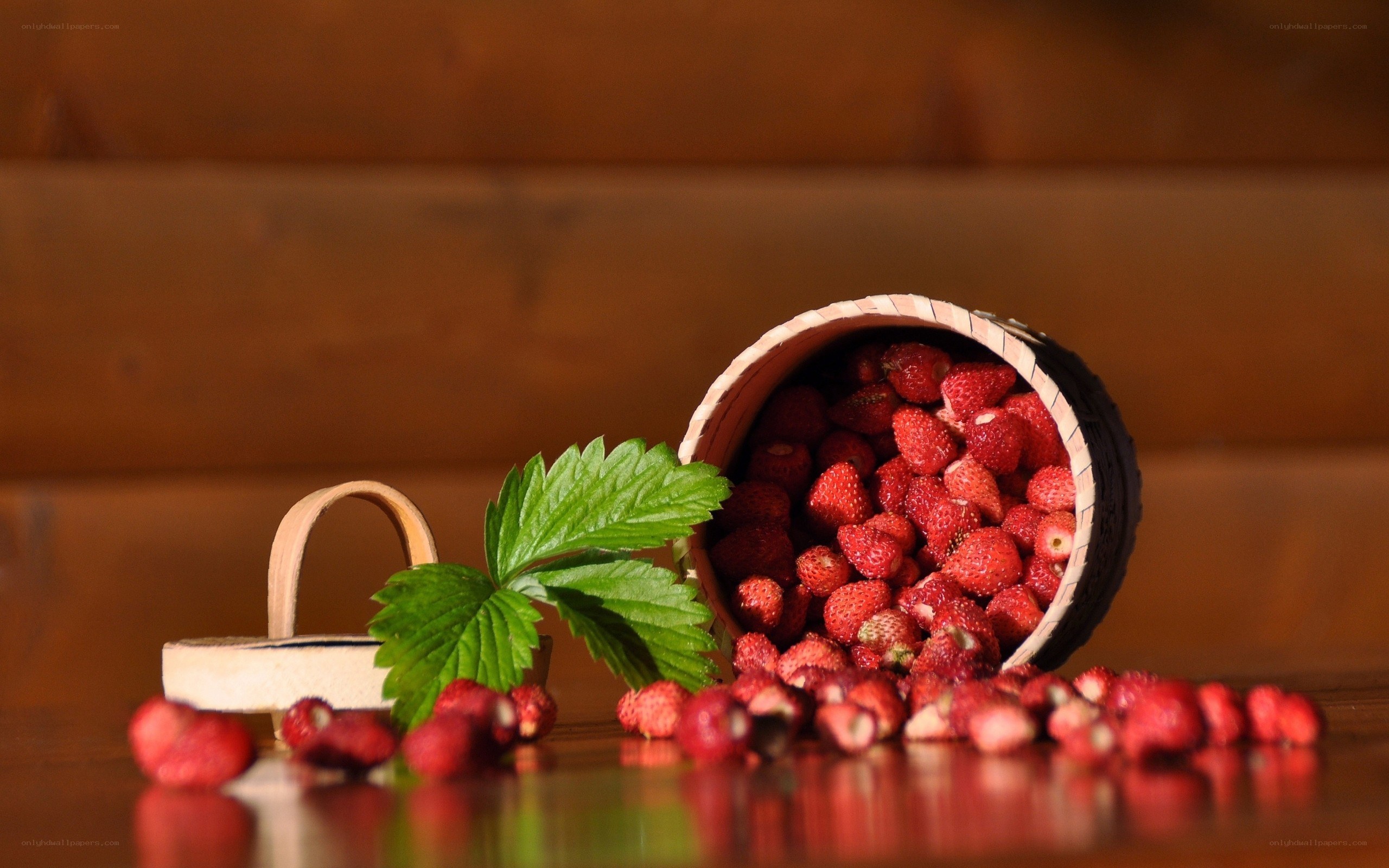 Strawberries in a basket