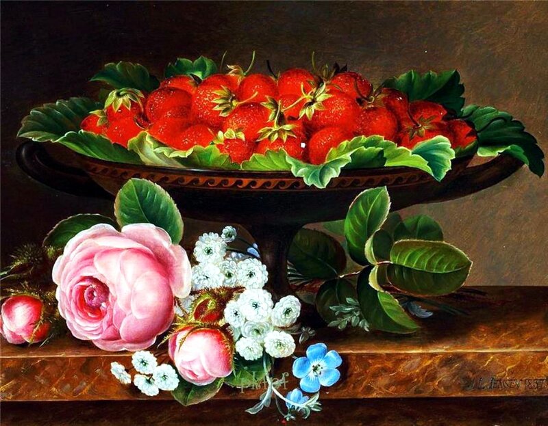 Strawberries in a Bowl — Red, Still Life