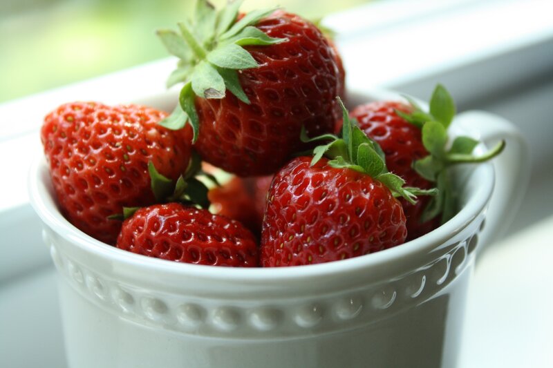 Strawberries in a Cup — Red, Calm