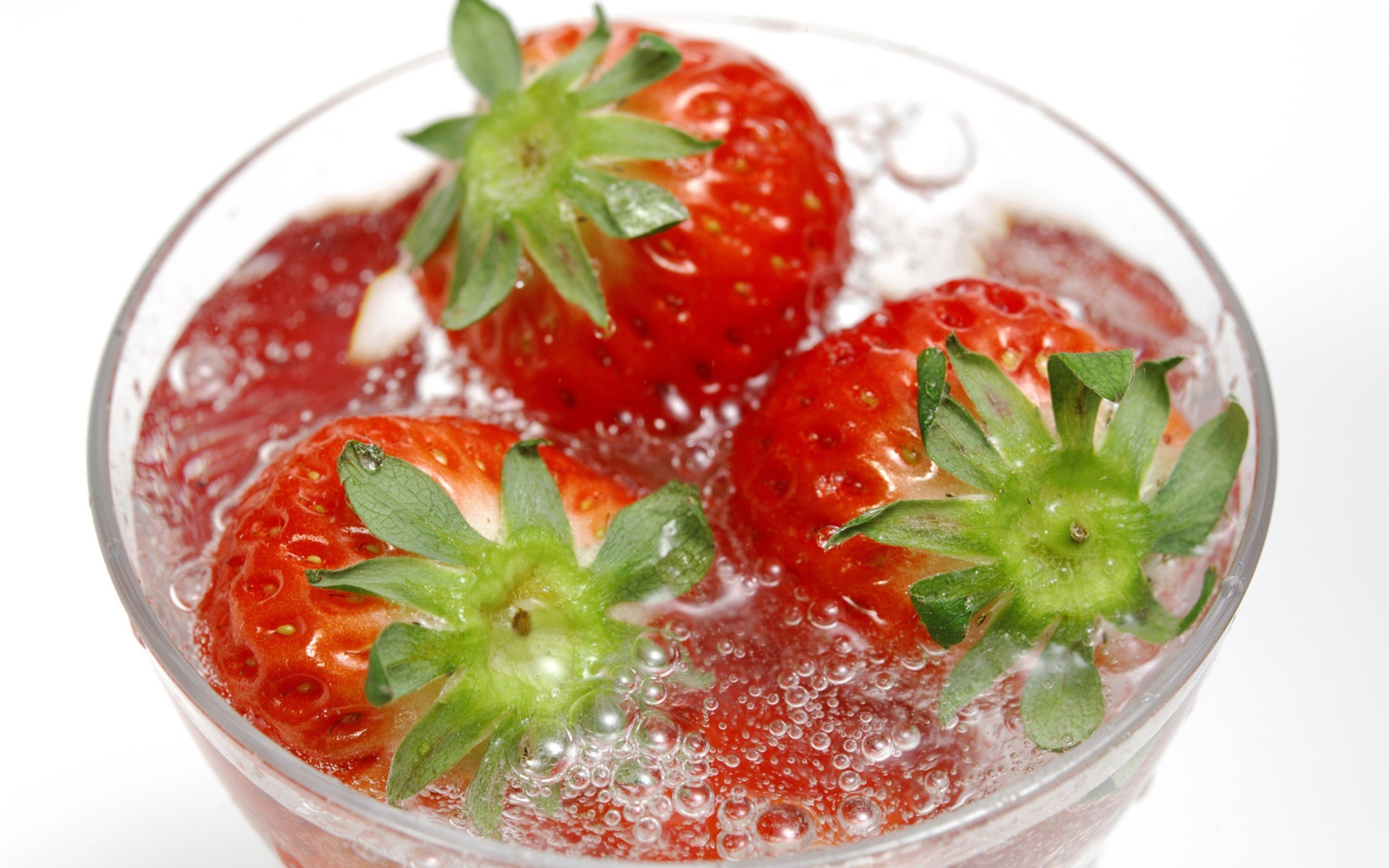 strawberries in a glass
