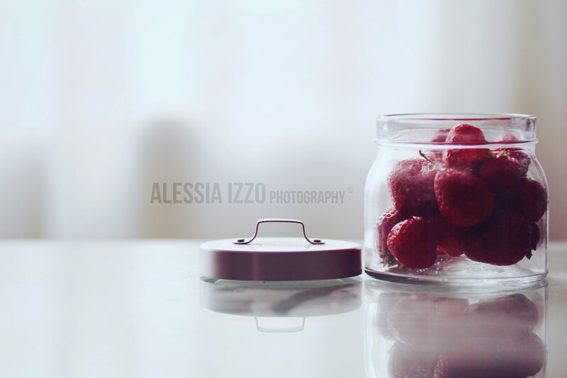 Strawberries in a Jar — Red, Serene