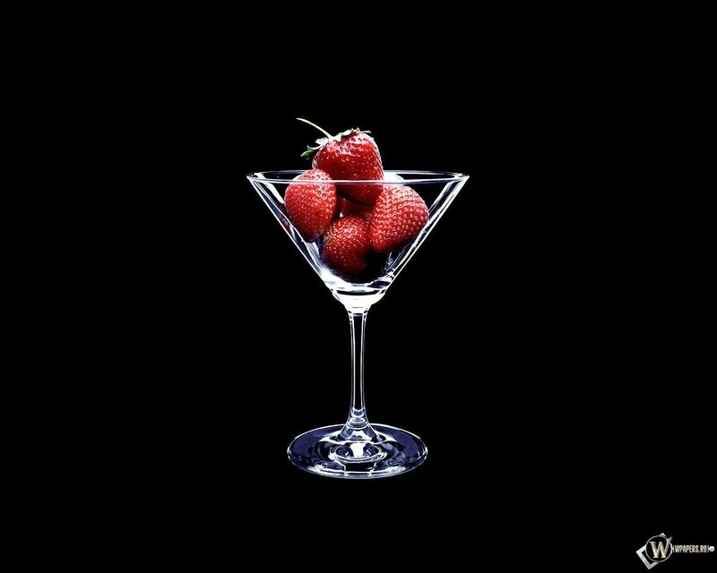 strawberries in a martini glass