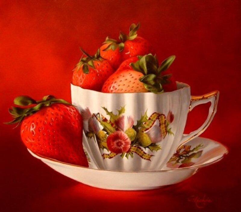 Strawberries in a Teacup
