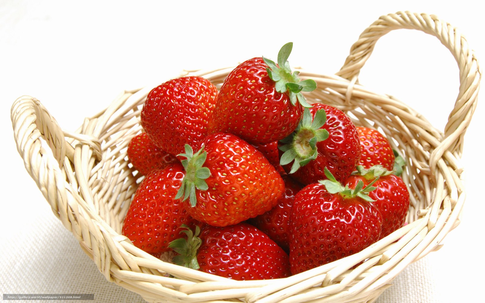 strawberries in a wicker basket