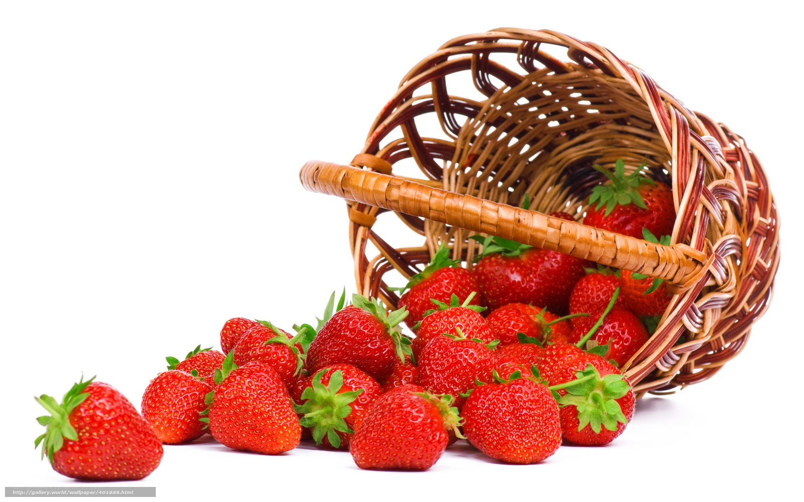 strawberries in a wicker basket
