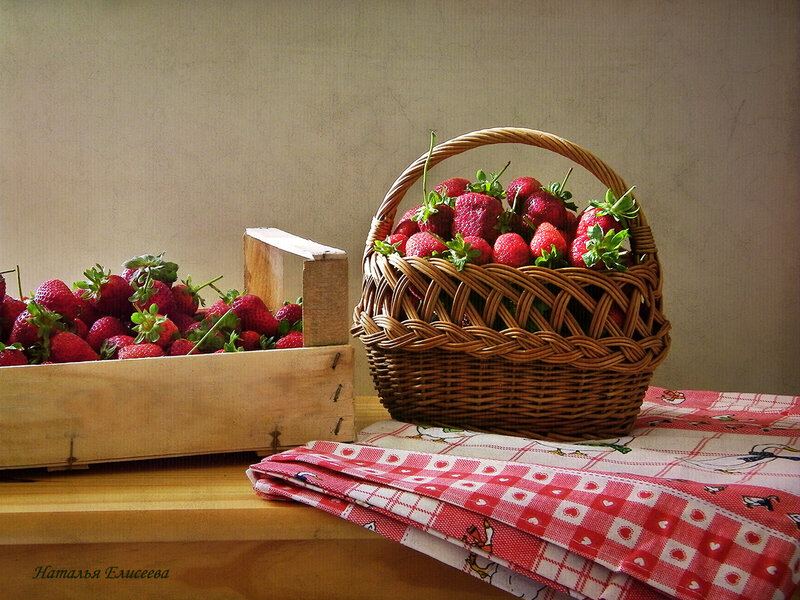 Strawberries in Baskets