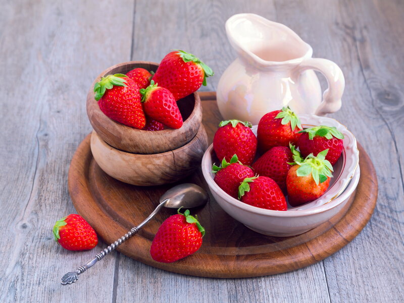 Strawberries in Bowls