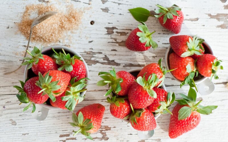 Strawberries in Cups