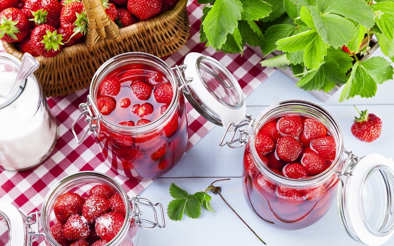 Strawberries in Jars