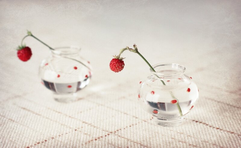Strawberries in Vases