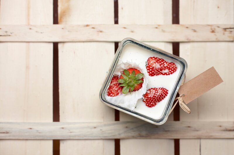 Strawberries in Yogurt