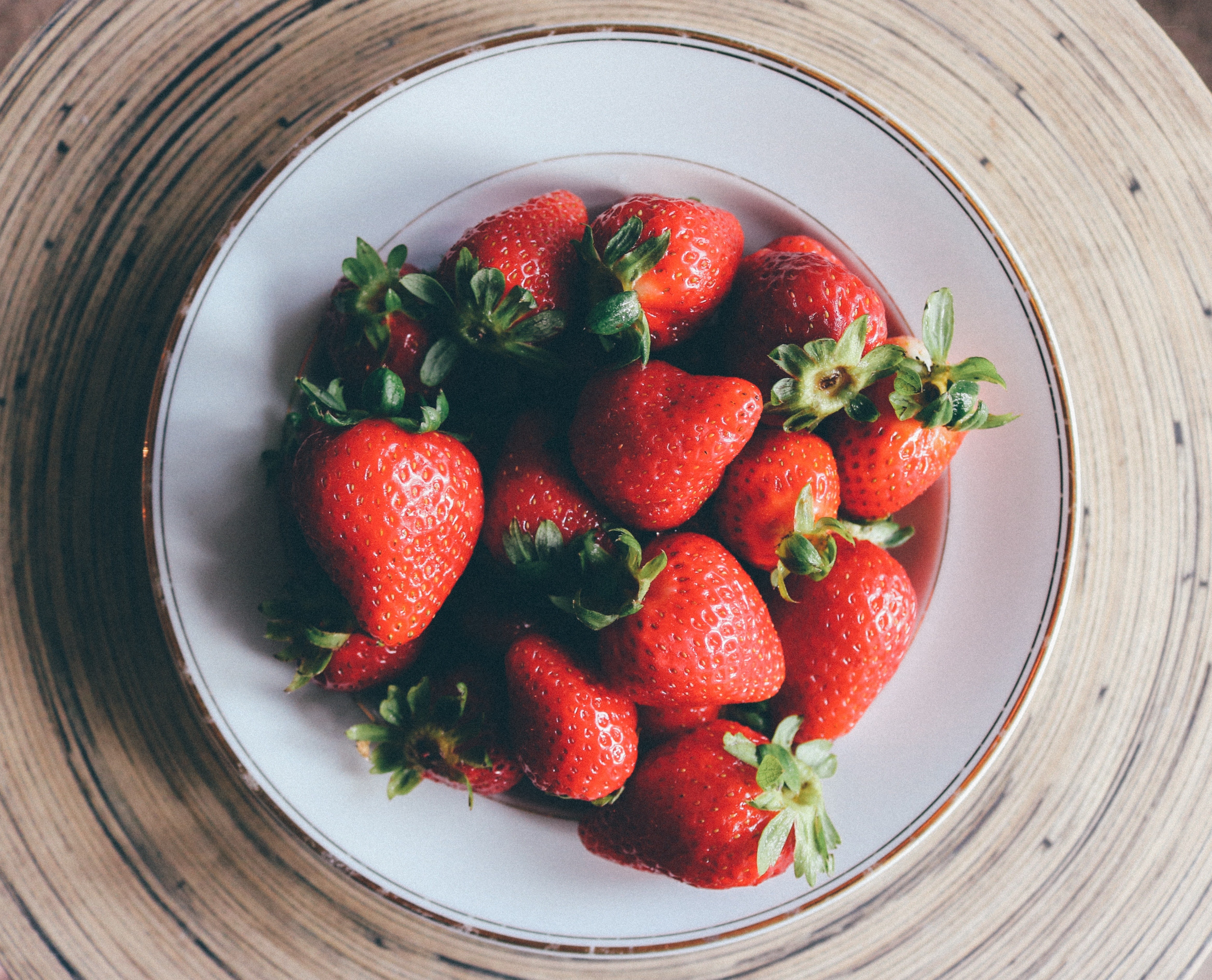 strawberries on a plate