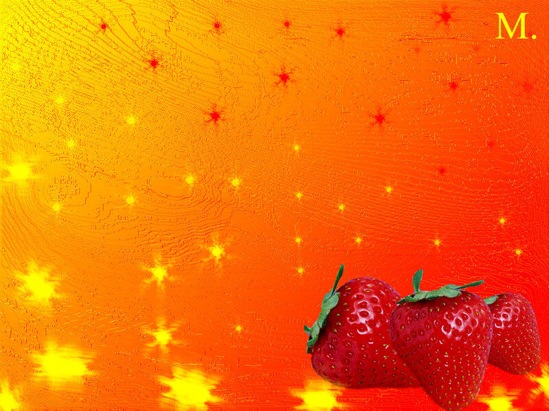 Strawberries on a starry background