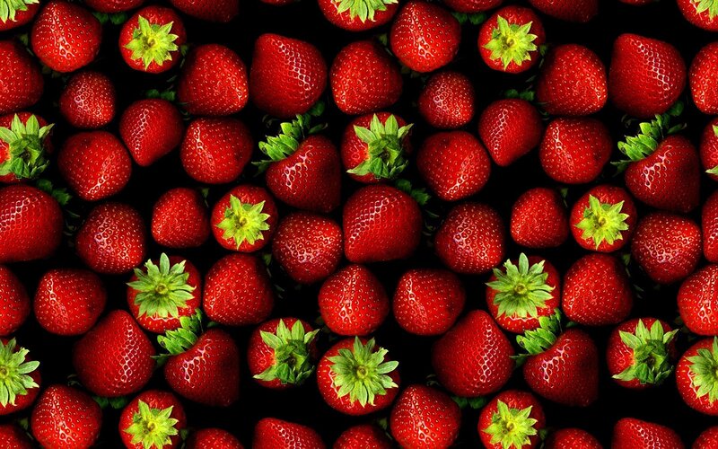 Strawberries on Black