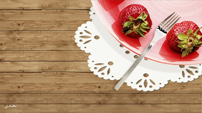 Strawberries on Plate