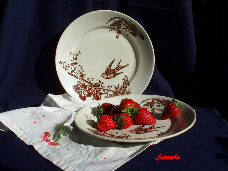 Strawberries on Plates
