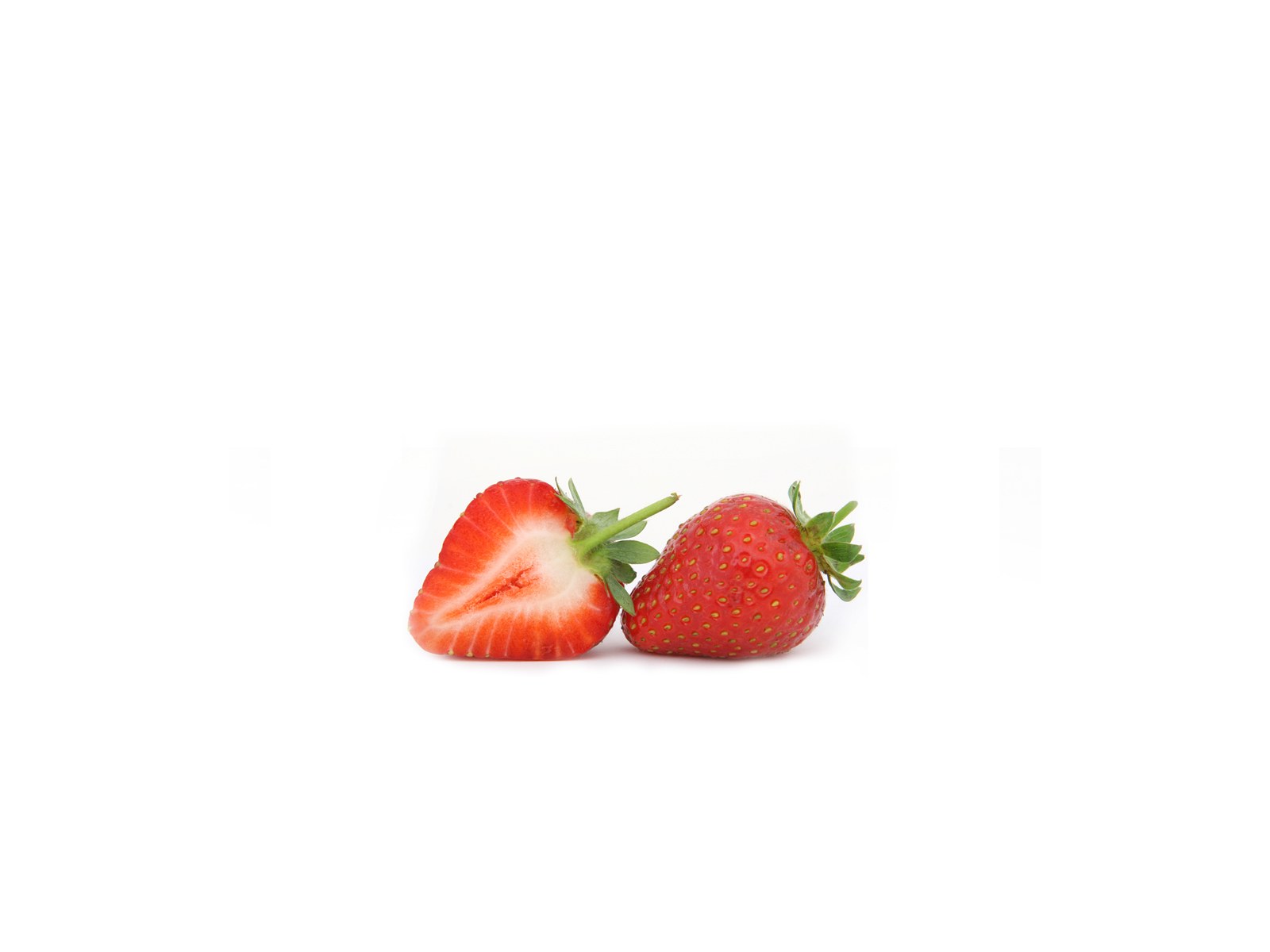 strawberries on white background