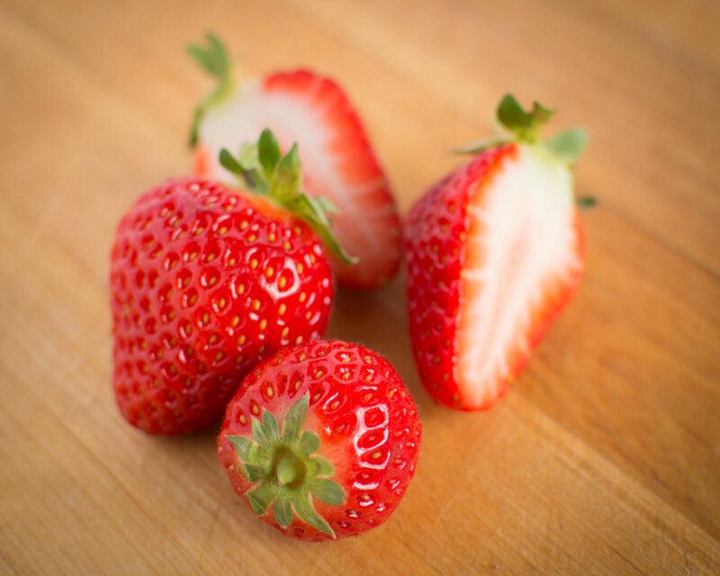 Strawberries on Wood