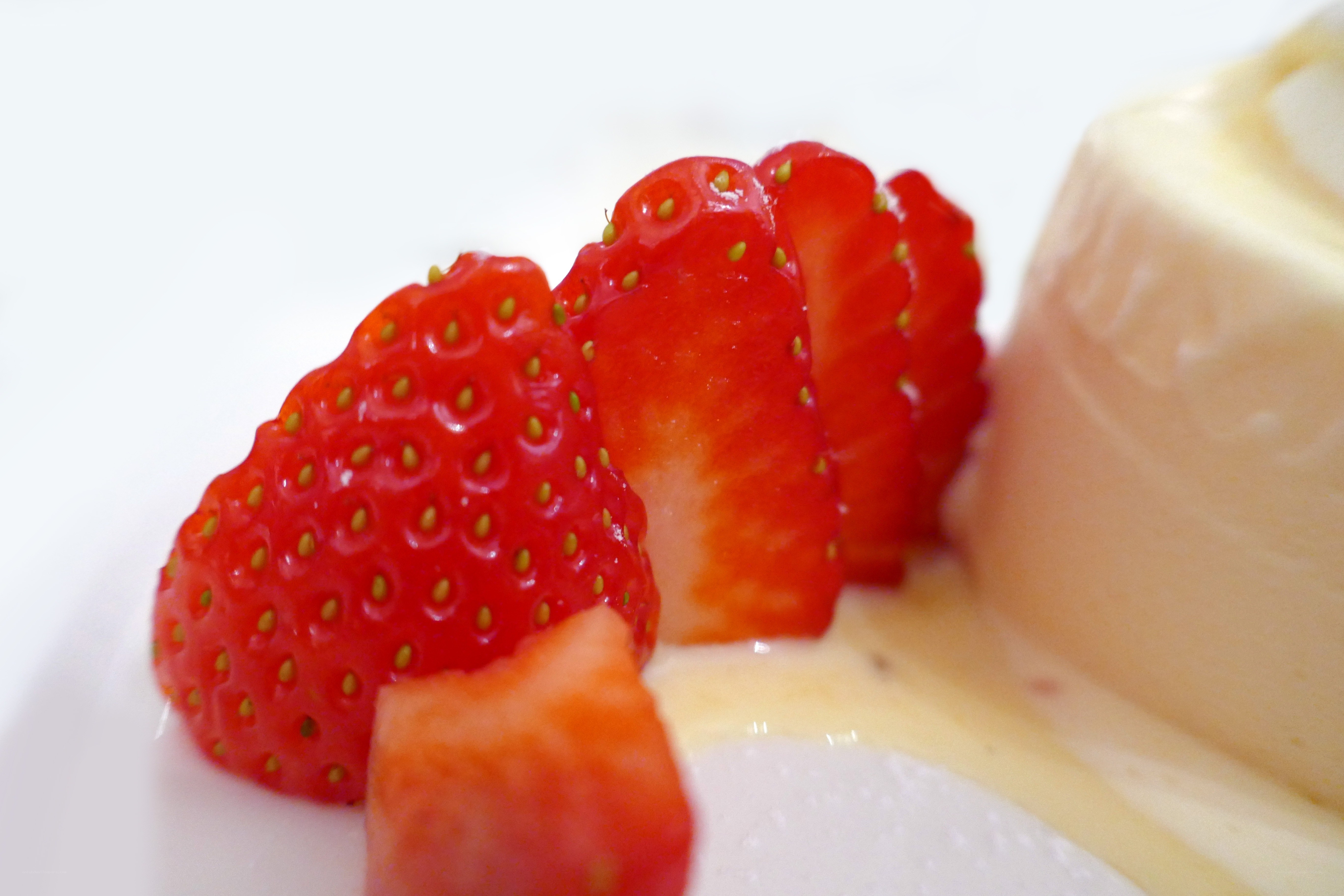 strawberries with cream dessert