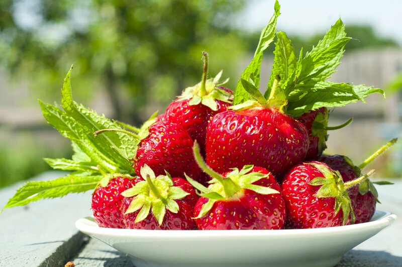 Strawberries with Mint