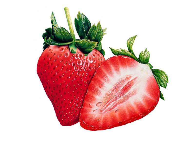 strawberries with slice