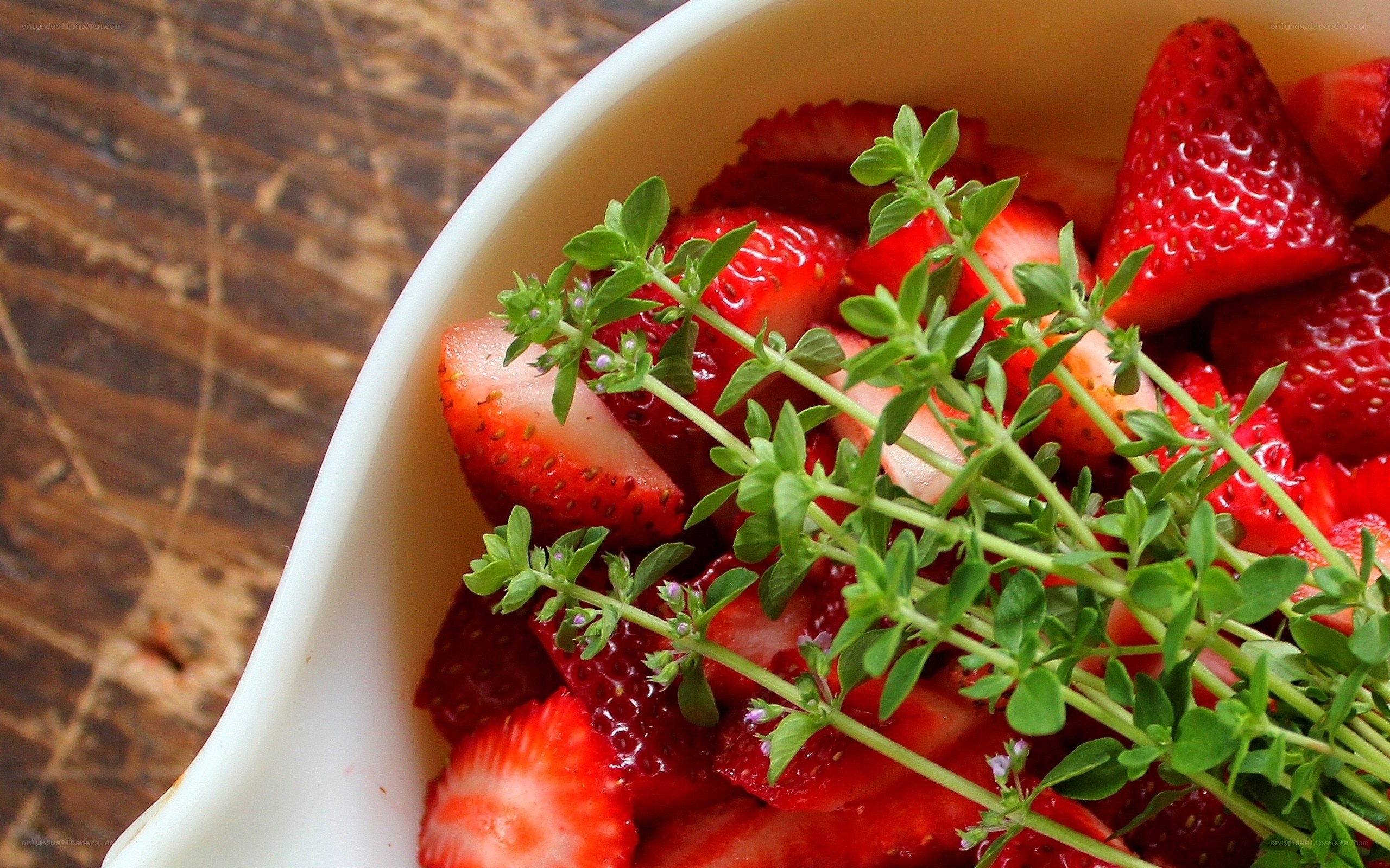 strawberries with thyme