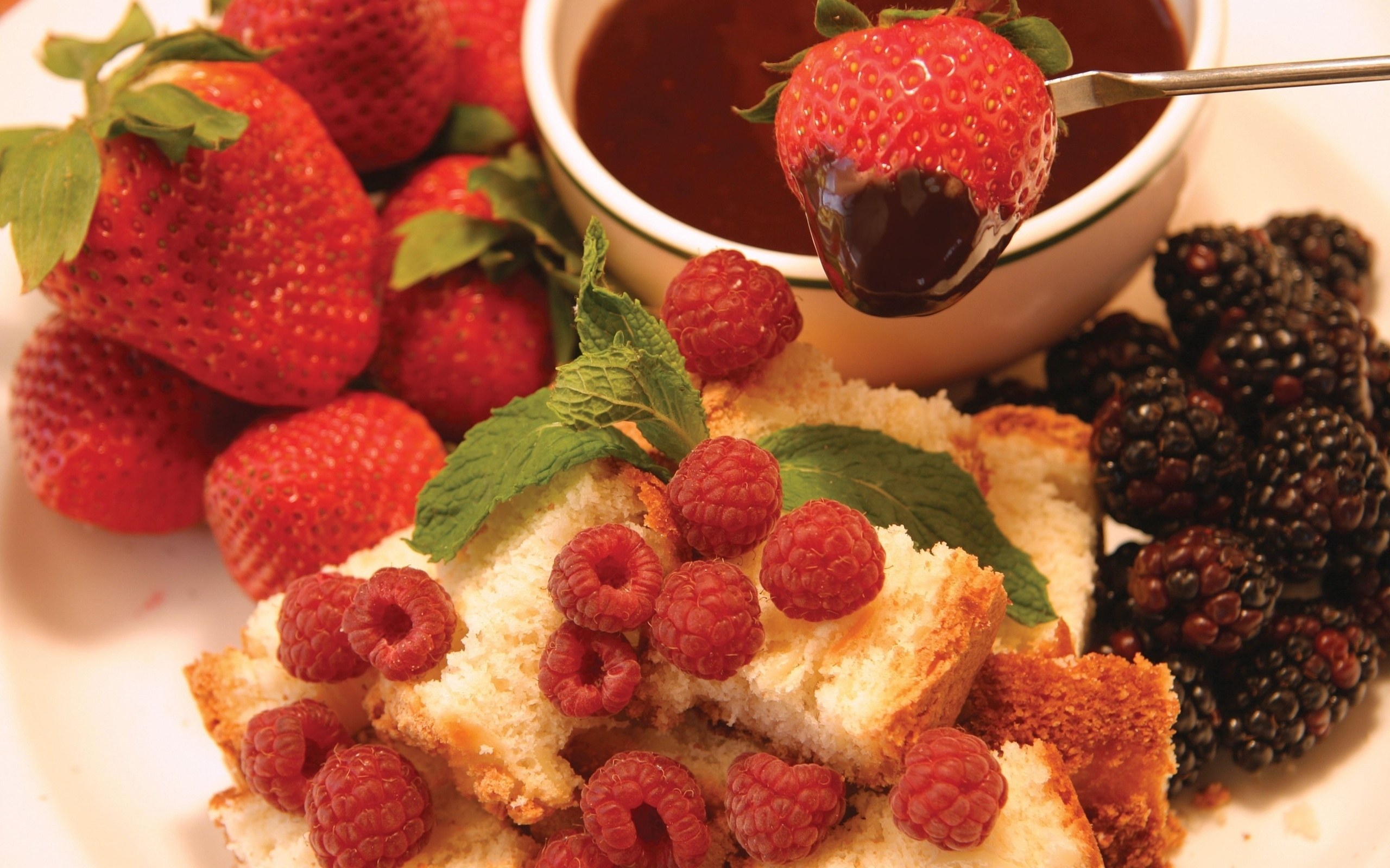 strawberry and chocolate dessert