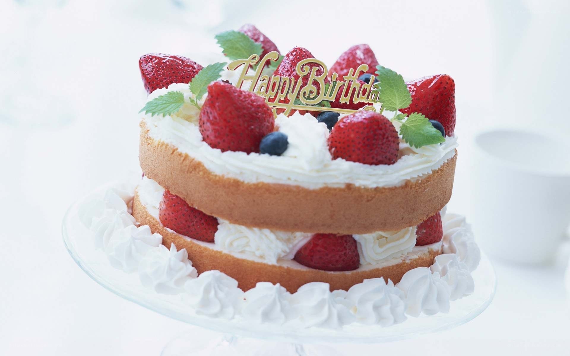 strawberry birthday cake