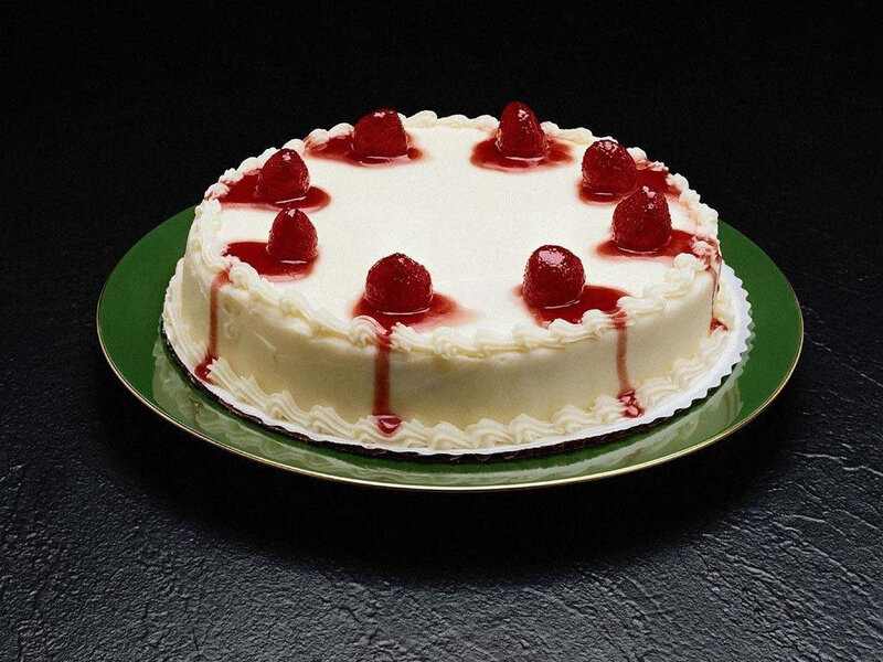 Strawberry Cake on Plate — White, Neutral