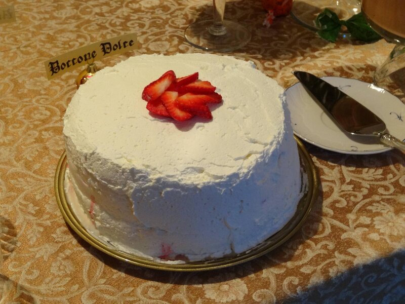 Strawberry Cake on Table