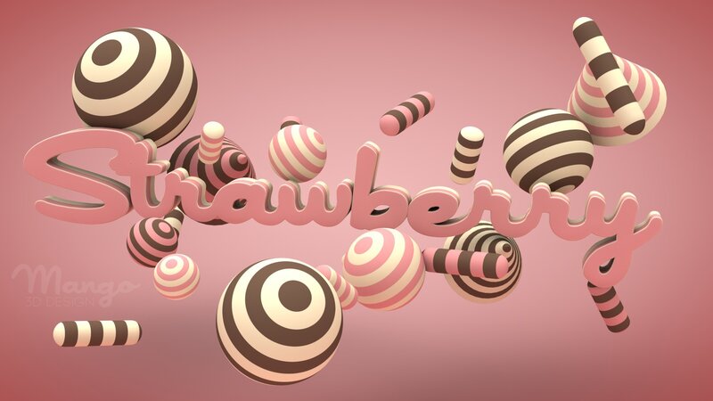 Strawberry candy design