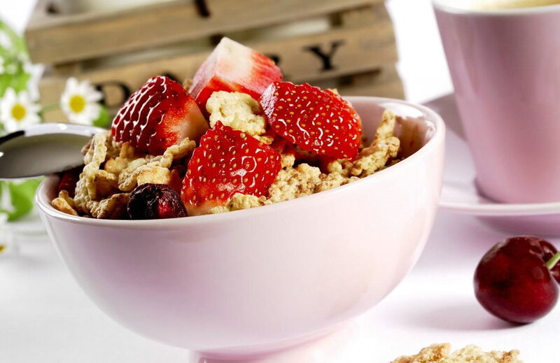Strawberry Cereal Bowl — Pink
