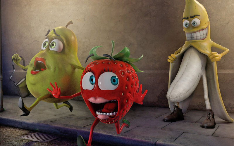 Strawberry Character Running