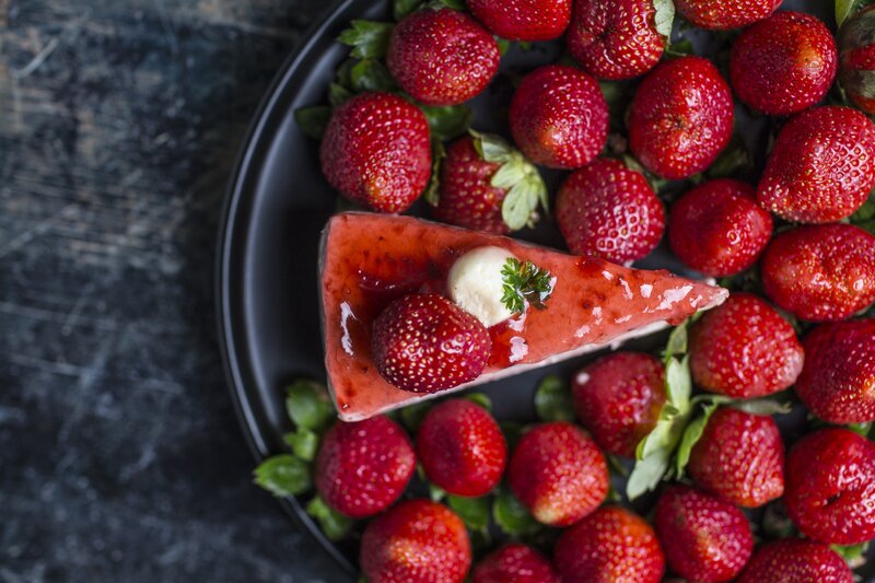 Strawberry Cheesecake Slice — Red