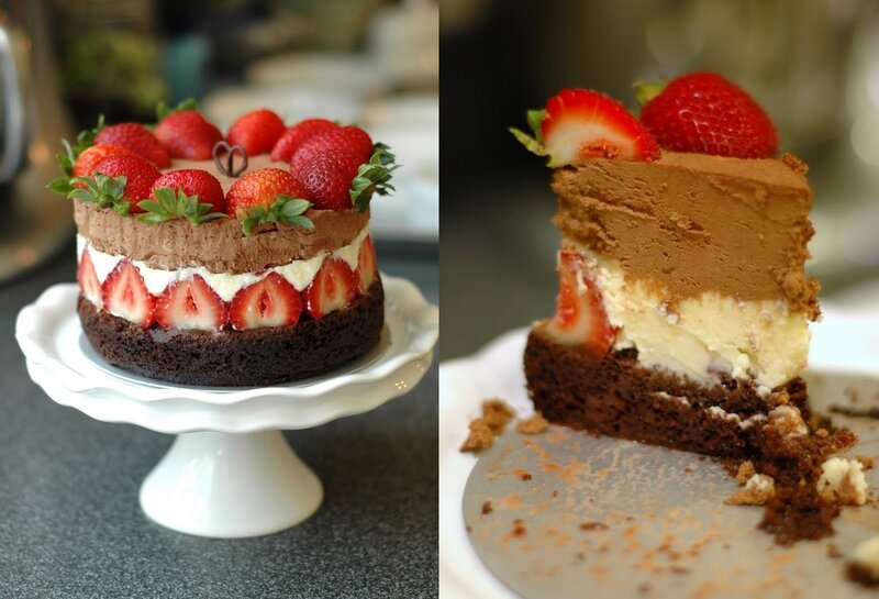 Strawberry Chocolate Cake — Brown