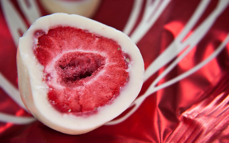 Strawberry Chocolate Truffle — Red, Rich, Photograph
