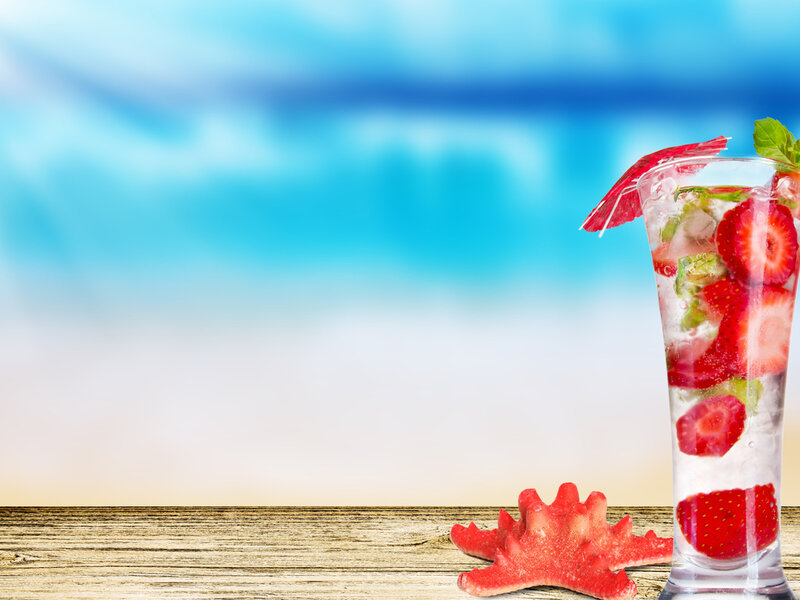 Strawberry Cocktail Drink — Blue