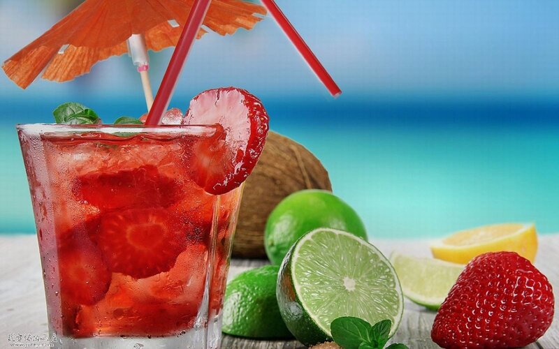 Strawberry Cocktail — Red, Refreshing, Summer, Photograph