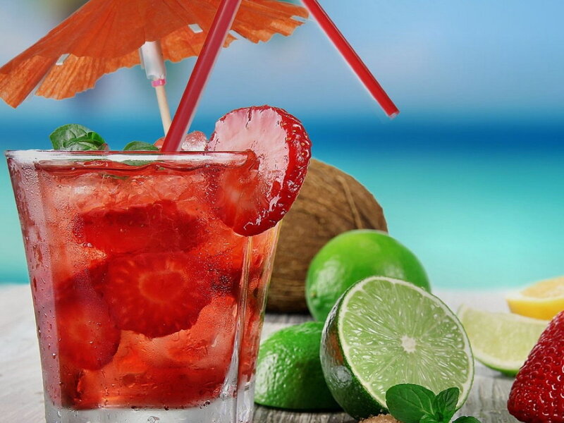 Strawberry Cocktail — Red, Refreshing