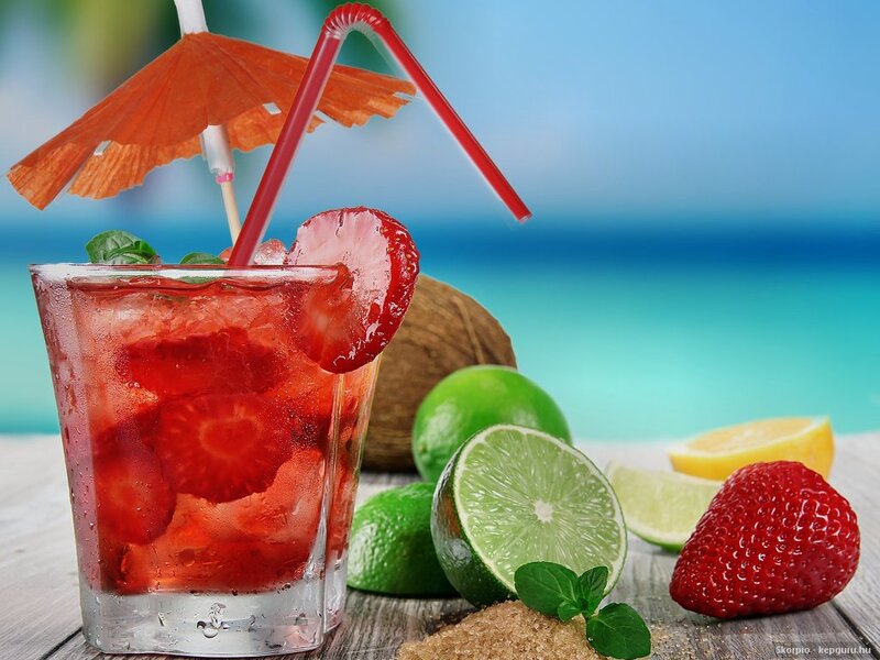Strawberry Cocktail — Red