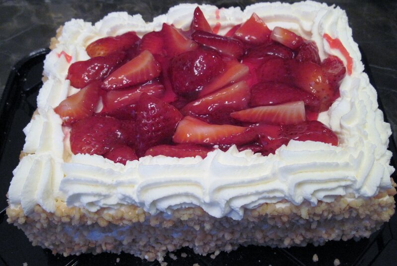 Strawberry Cream Cake — White, Appetizing
