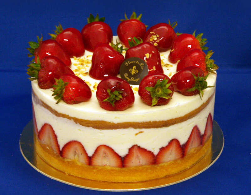 Strawberry Cream Cake — White, Neutral