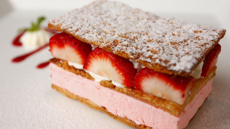 Strawberry Cream Dessert — Pink