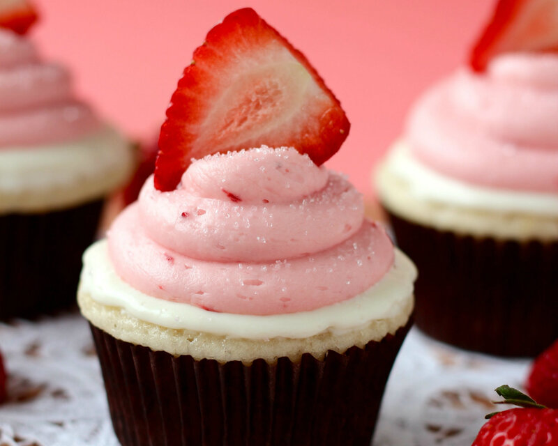 Strawberry Cupcakes — Pink, Sweet