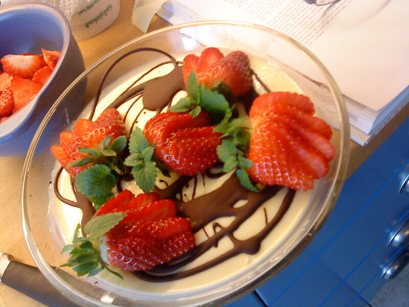 Strawberry Dessert in Bowl